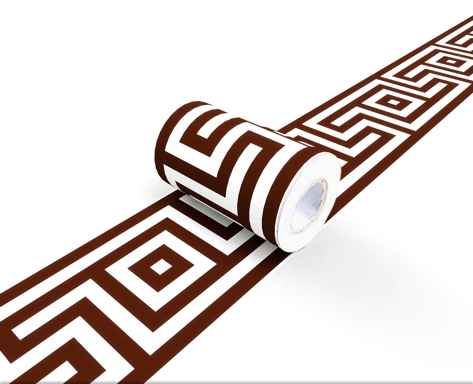 Visitryl Brown B1005 Wallpaper Border Self Adhesive Wall Tiles Decorative, Peel And Stick Wall Border Bathroom Stickers 10Cm X 500Cm