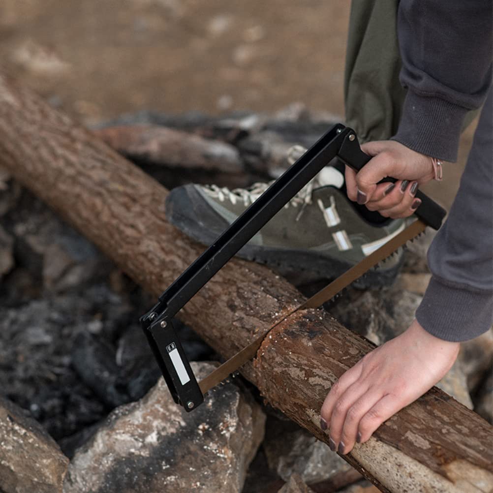 Scie de camping portable pliable multifonction rectangulaire pour l'extérieur, camping, survie, travail du bois
