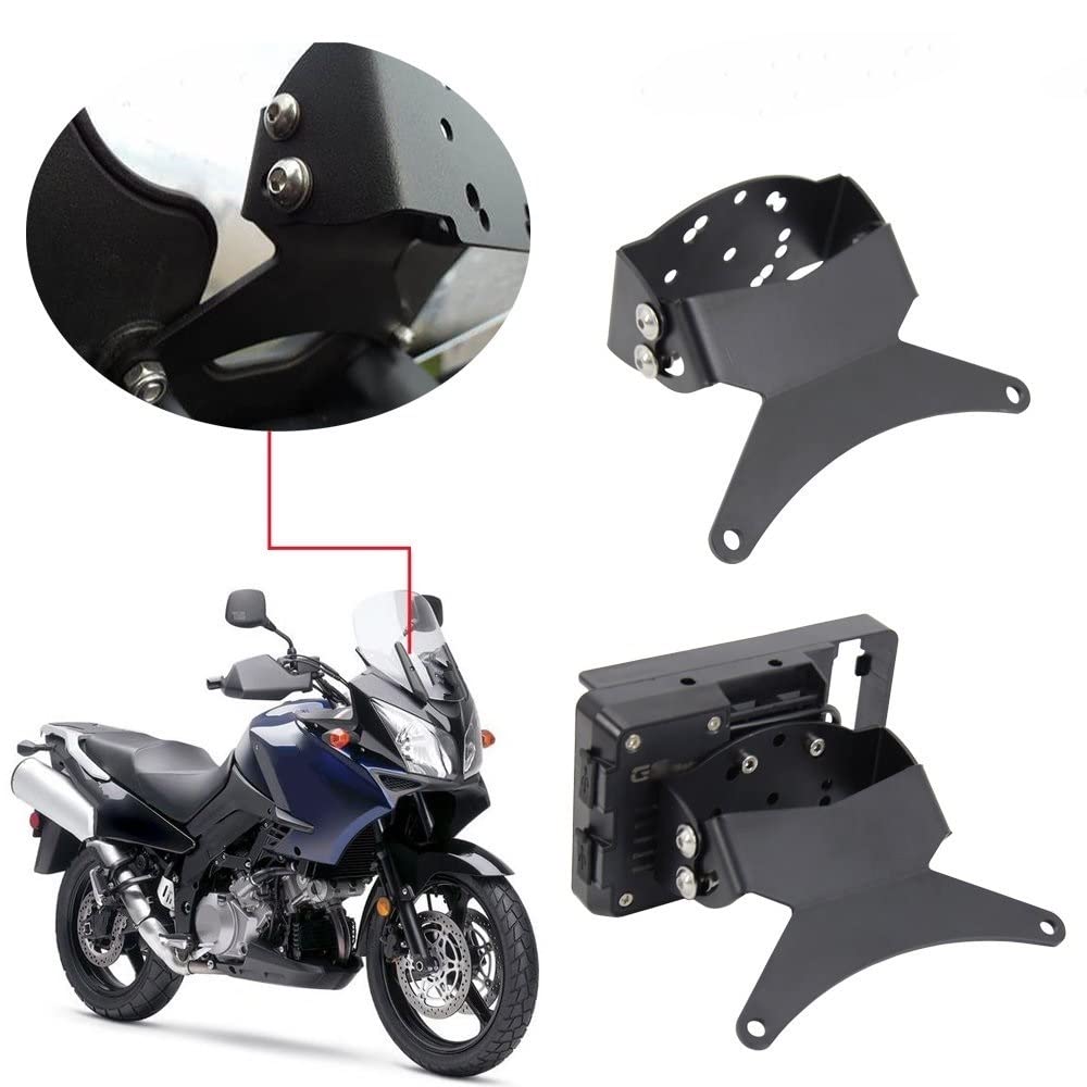 Staffa di navigazione per moto Per Moto Staffa di Montaggio Supporto Per Smartphone Navigazione Per SUZUKI Per Vstrom 650 1000 DL 2004-2013(A Set)