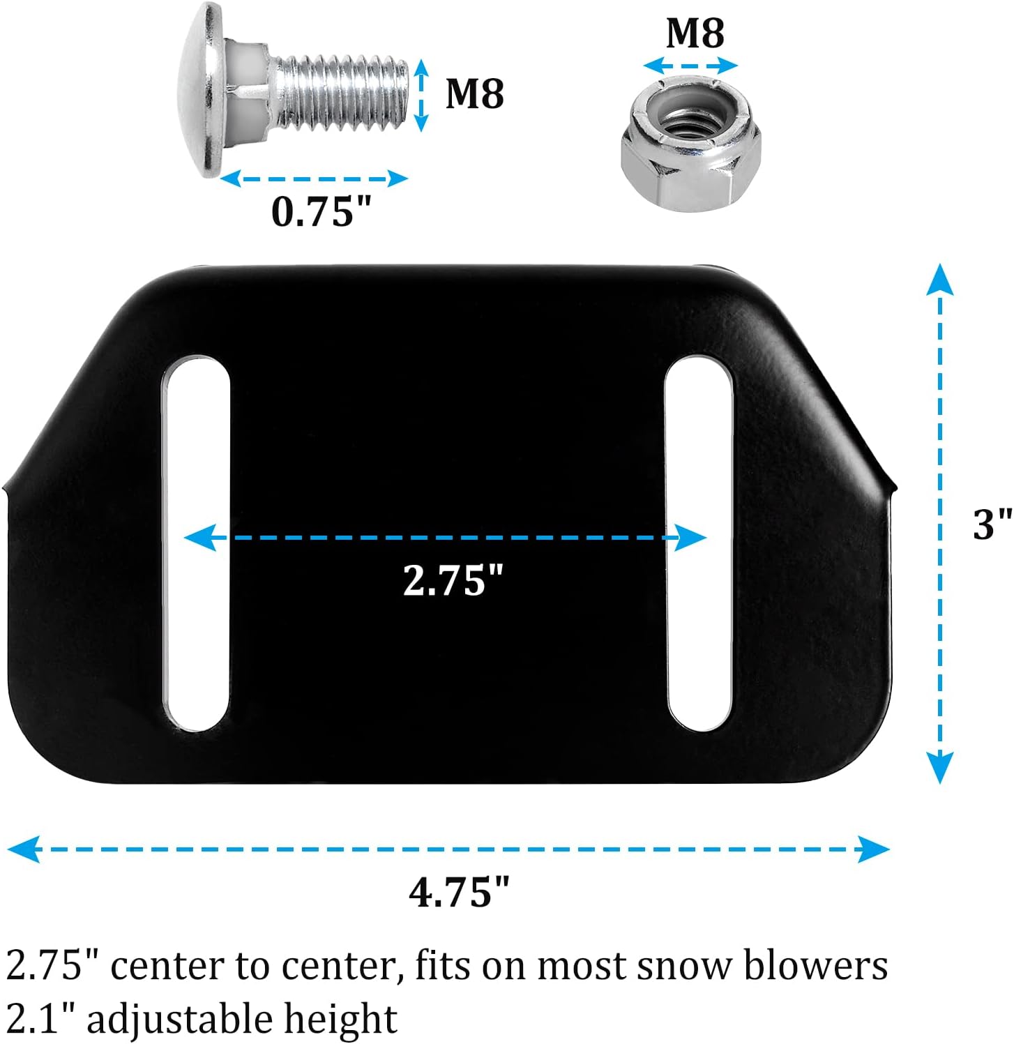 review Replacement 784-5580 Slide Shoes Compatible with MTD 2 Stage Snowblower - Skid Shoes 784-5580-0637 Compatible with Troy Bilt Storm 2410 Snow Thrower, Craftsman 247 Series Yard Machines Snow Blowers
