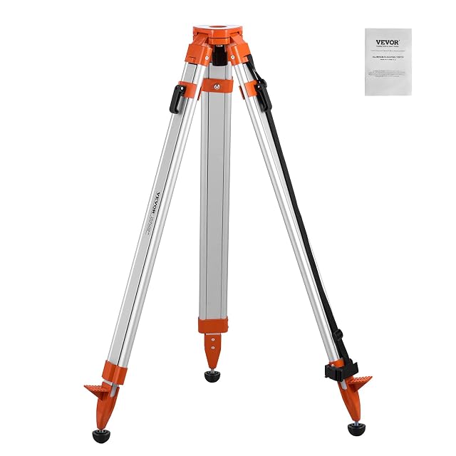 VEVOR Laser Level Tripod Stand 5 8-11 Thread Mount 16 53-65 55 inch Height Adjustment Heavy Duty Survey