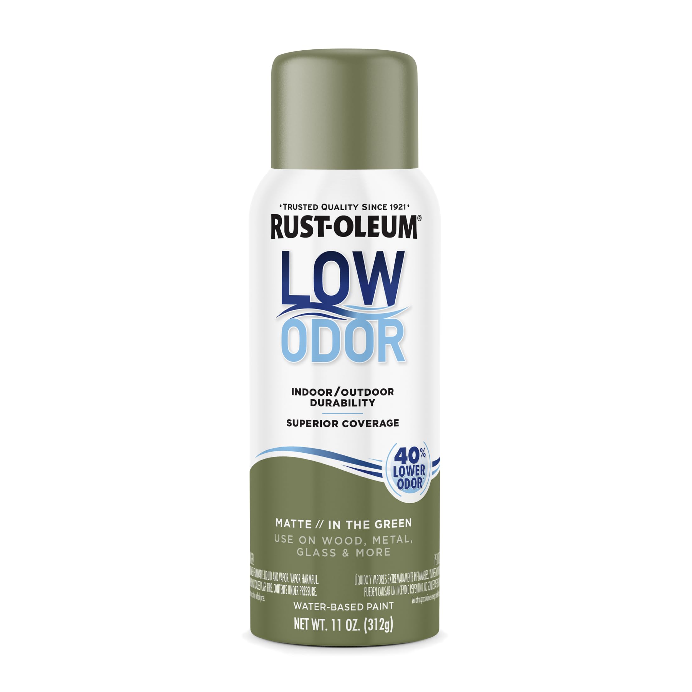 Rust-Oleum Low Odor Premium Spray Paint, Matte In The Green