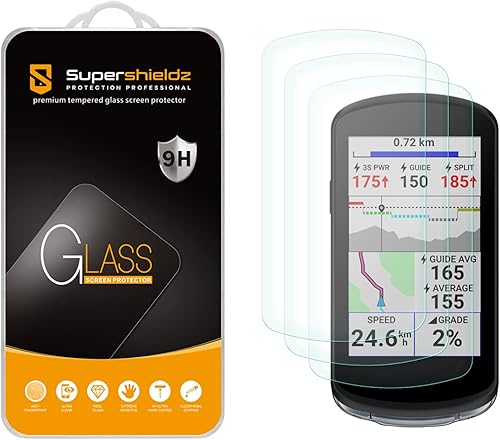 Supershieldz Protector de pantalla de vidrio templado solar diseñado para Garmin Edge 1040 y Edge 1040, antiarañazos, sin burbujas