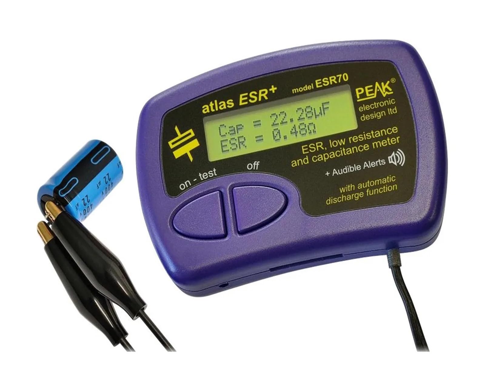 Elektroniczny Miernik ESR70, Kondensator, 0,00 Oma Do 40, 1uF 22000uF