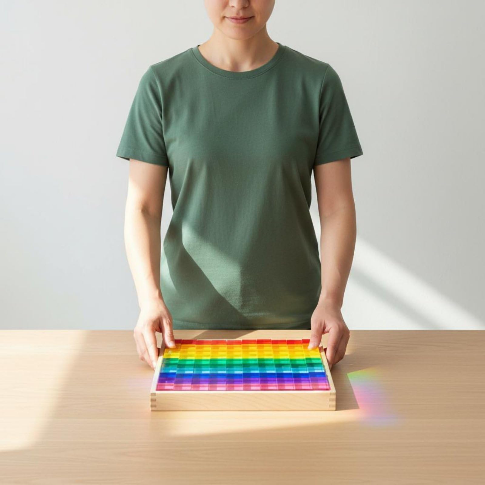 Blocchi da Costruzione Acrilici Cubi Colorati Trasparenti Elementi Gioco Educativo Strumento Sviluppo Creatività Idonei per Bambini Classi Tempo Libero Familiare