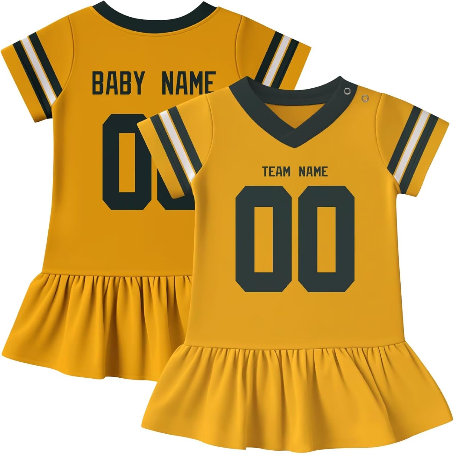 KREDE Baby Clothes Unisex Bodysuit Jersey Style Custom Name Number for Baby Girls - Image 4