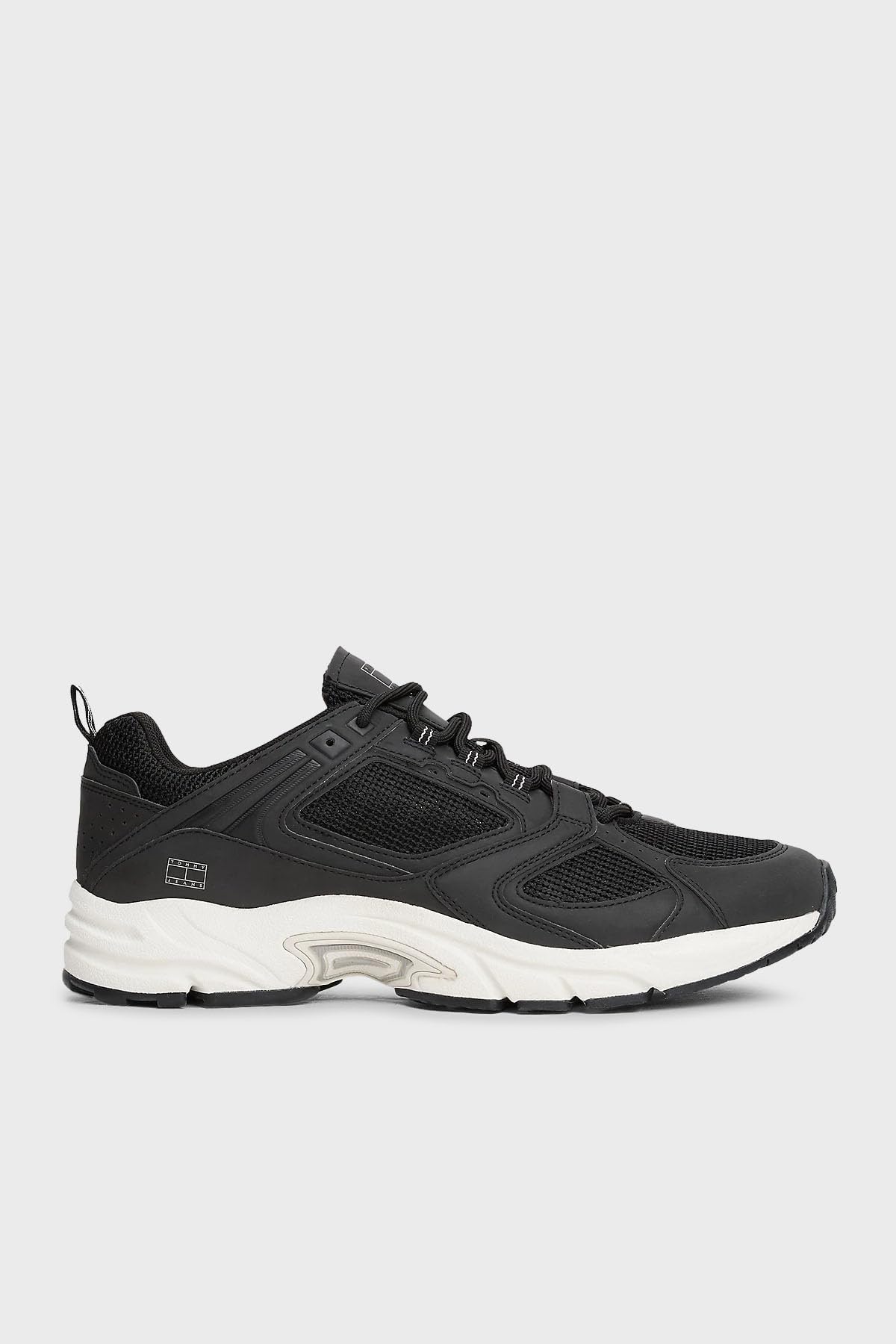 Tommy Jeans Logolu Sneaker Ayakkabı Erkek Ayakkabi EM0EM01601 BDS, SİYAH, 44 EU, numeric_44