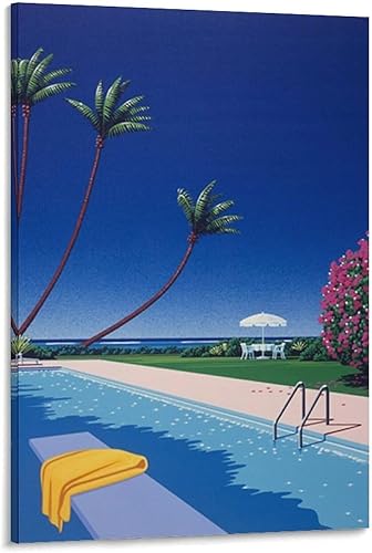 Miniatura 1 de Hiroshi Nagai Decoraciones para dormitorio, pósteres para habitación, decoración estética para el hogar, marco de trabajo artístico, pintura sobre