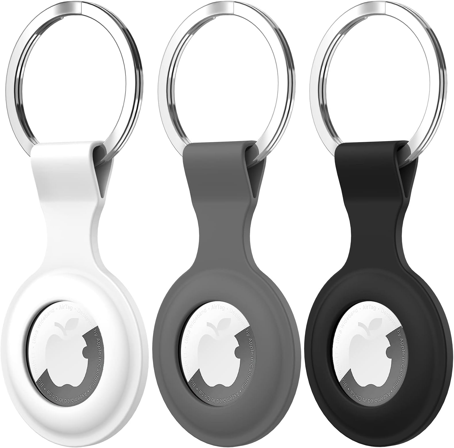 Belkin AirTag Hülle 2er-Pack – Mit Schlüsselring, In Schwarz & Weiß, Kratzfest & Mit Drehverschluss