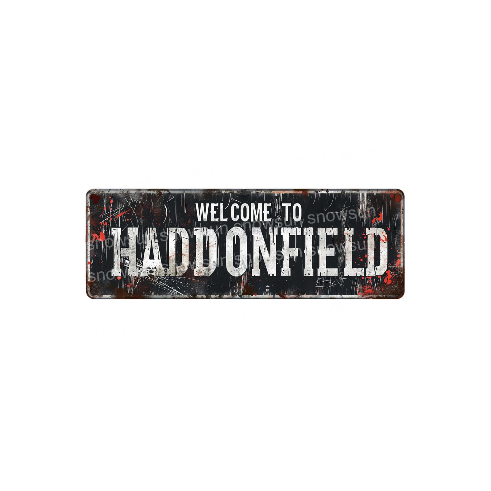Welcome To Haddonfield Vintage Signs Halloween Sign For Home Bar Office Outdoor Garden Wall Decor 4x16 Inch