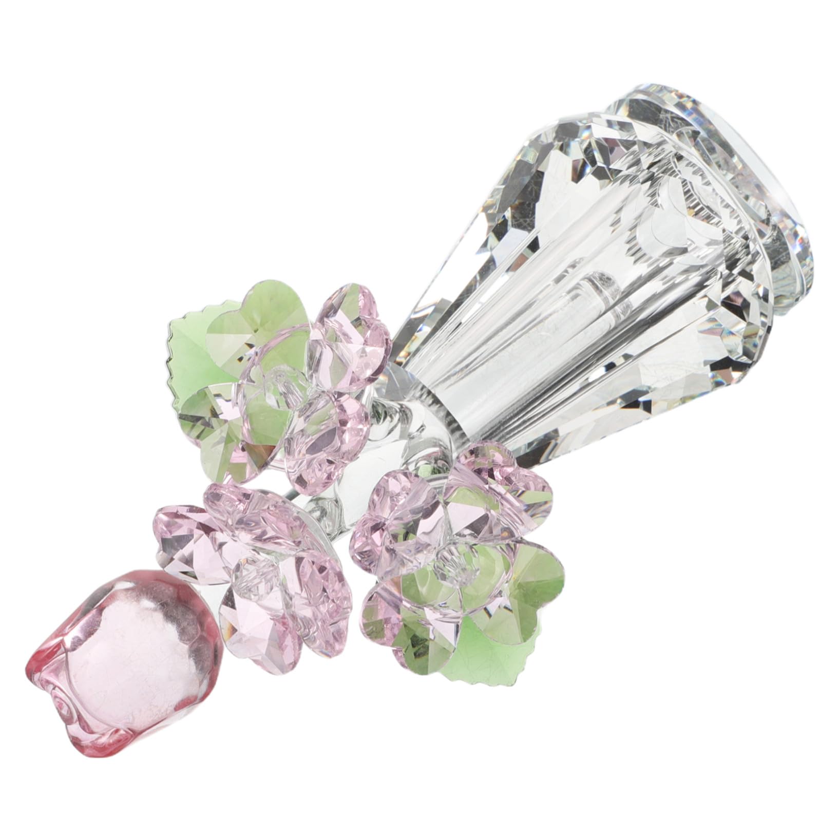 PRETYZOOM 5 Pezzi Rosa Figurina Rosa Dell'anniversario Crystal Rose Ricordo Regalo Da Jarrones Decorativi Figurina