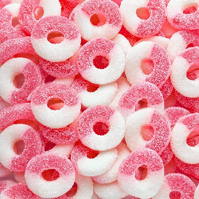 Miniatura 3 de Anillos de goma de sandía, gomitas de sabores de frutas surtidos, aptas para alérgicos, sin OMG, sin edulcorantes artificiales (4.5 libras)