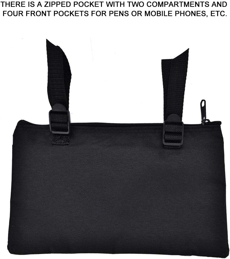 Waterproof Wheelchair Bag, Portable Wheel Chair and Walker Accessories Side Storage Bags for Mobility, Transport, Travel, Fits Scooter, Electric Wheelchairs (Black) : Health & Household