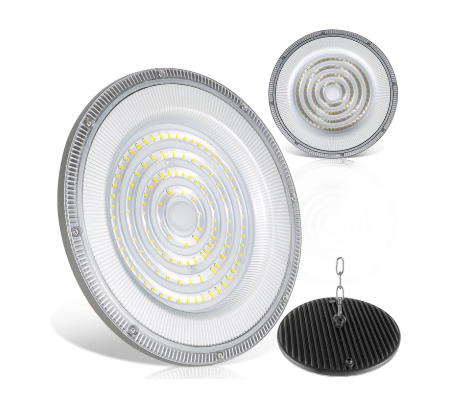 Faro Industriale Led 200W Disco Rotondo UFO IP65 Plafoniera Campana DR