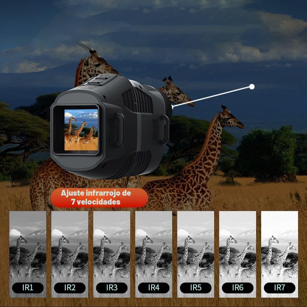 SPORTARC Monocular para dispositivo de visión nocturna, resolución de 1080p, zoom digital, distancia de visión de 800 m