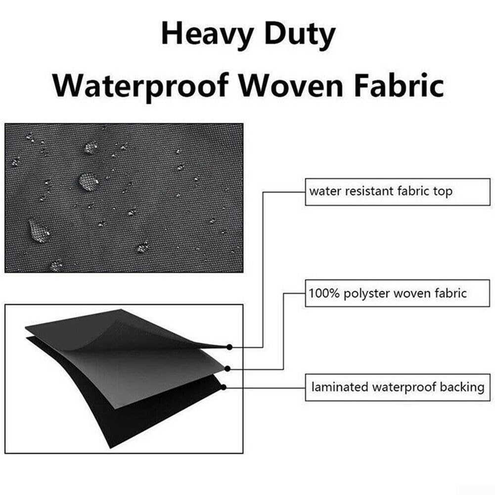 Zoegneer Funda impermeable para banco de exterior, color negro, para jardín, parque, terraza, 2/3/4 plazas, 134/163/190 x 66 x 89 cm