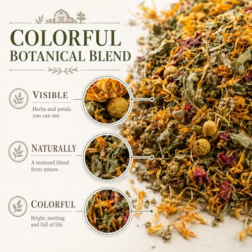 Image of MAQIHAN 20oz Chicken Nesting Herbs - Dried Poultry Herbs for Coop Boxes | Natural Bedding Decor for Hens, Ducks, Laying Areas, Box Pads, Habitat Refresher, Winter Supplies, Vacuum Packed