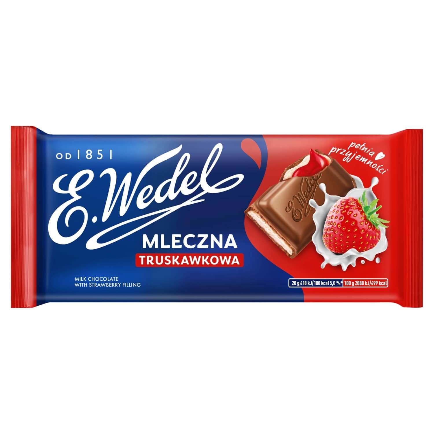 E. Wedel Milk Chocolate With Strawberry, 100g