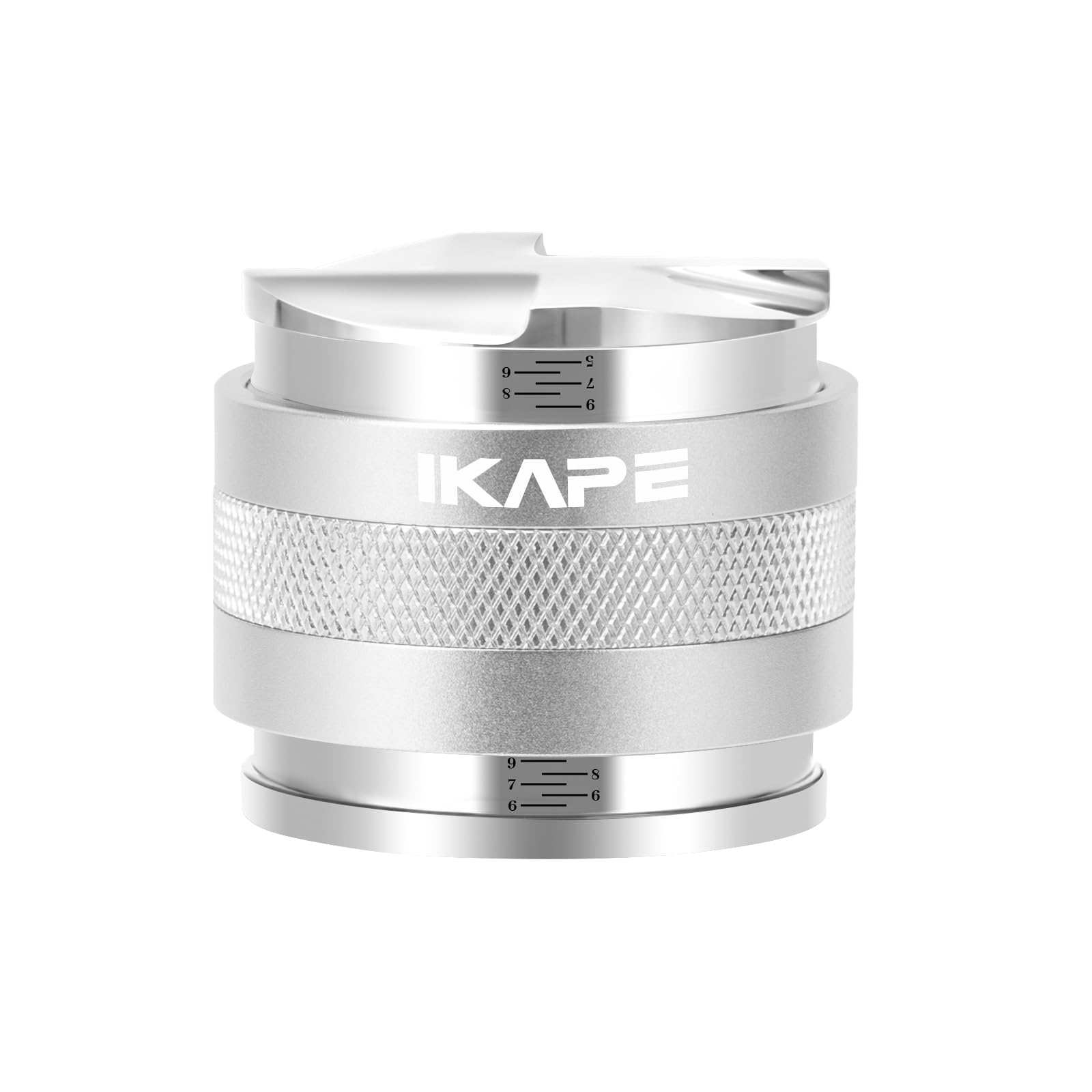 IKAPE Coffee Products, 53mm Coffee Distributor & Hand Tamper, Adjustable Depth Espresso Distributor Fits All 53mm Espresso Portafilter, Compatible