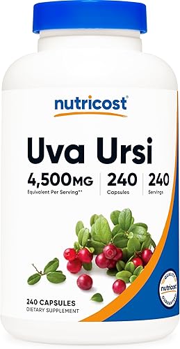 Nutricost Uva Ursi 4500 mg, 240 cápsulas - Cápsulas vegetarianas, sin gluten, sin OMG