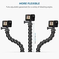 Vista 4 de Jaws soporte flexible con pinza, con cuello de cisne adaptable para cámaras Gopro Hero 5, 4, Session, 3+, 3, 2, 1