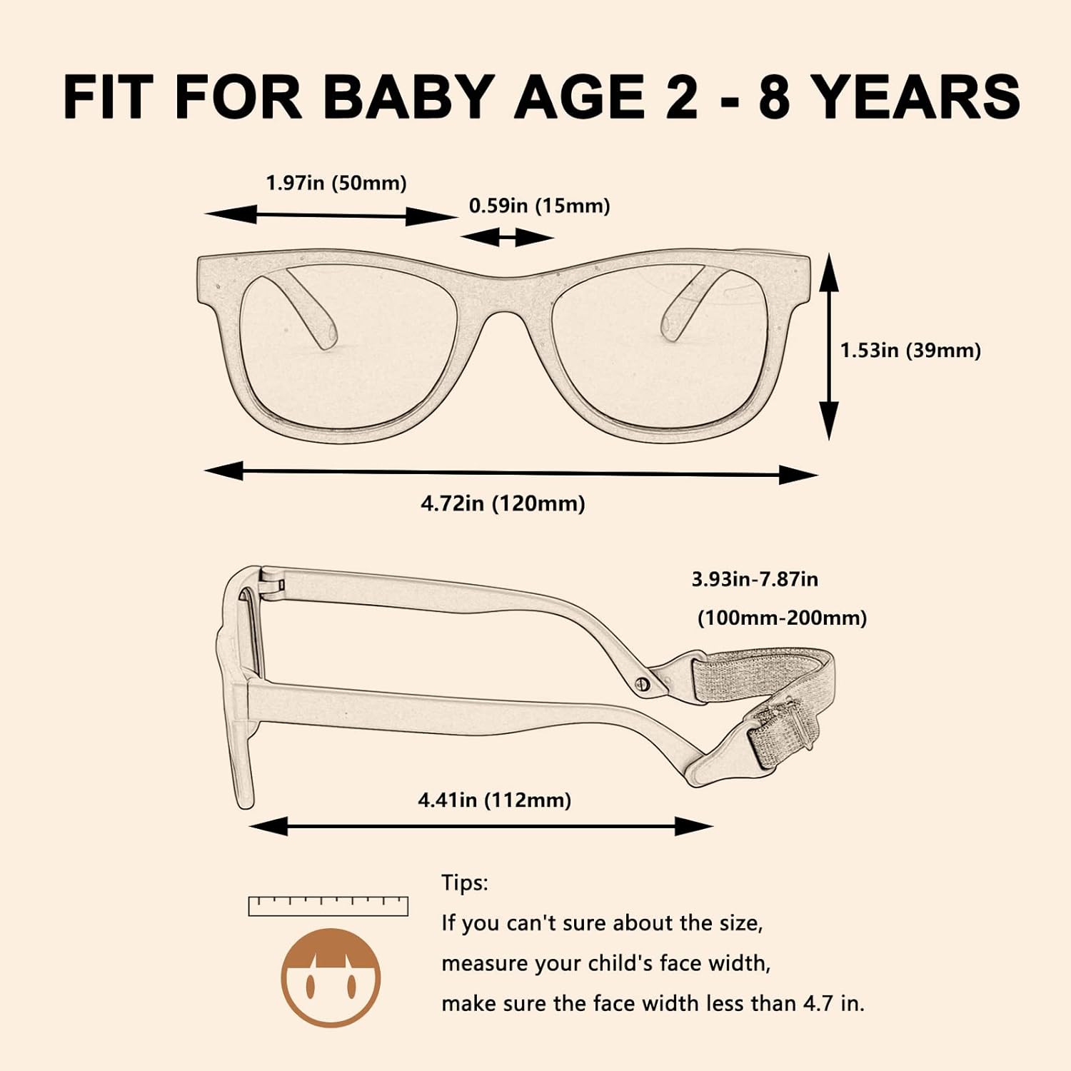 2 Pack Toddler Sunglasses Polarized with Strap for 0-24 Months/2-4 Years Kids, Girls Boys Baby Glasses UV Protection - Image 7