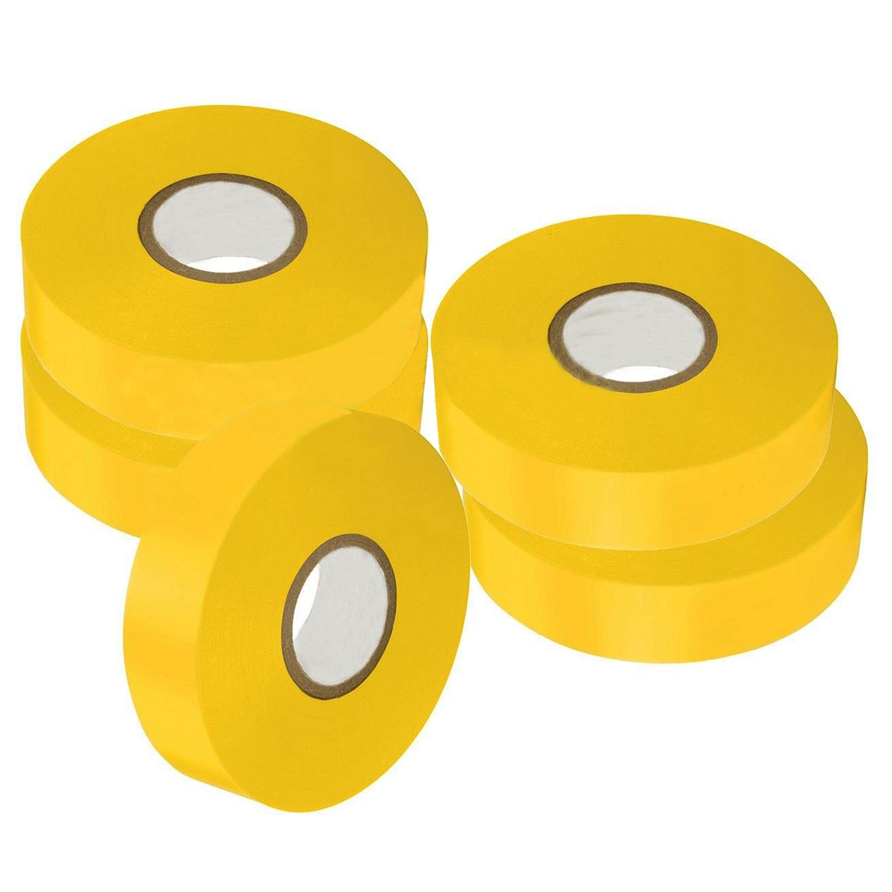 Dapetz ® Yellow Electrical Tape, 18mm x 33m, Strong Self-Adhesive PVC Insulation Tape for Insulating, Repairing and Protecting Electrical Wires, 5 Rolls