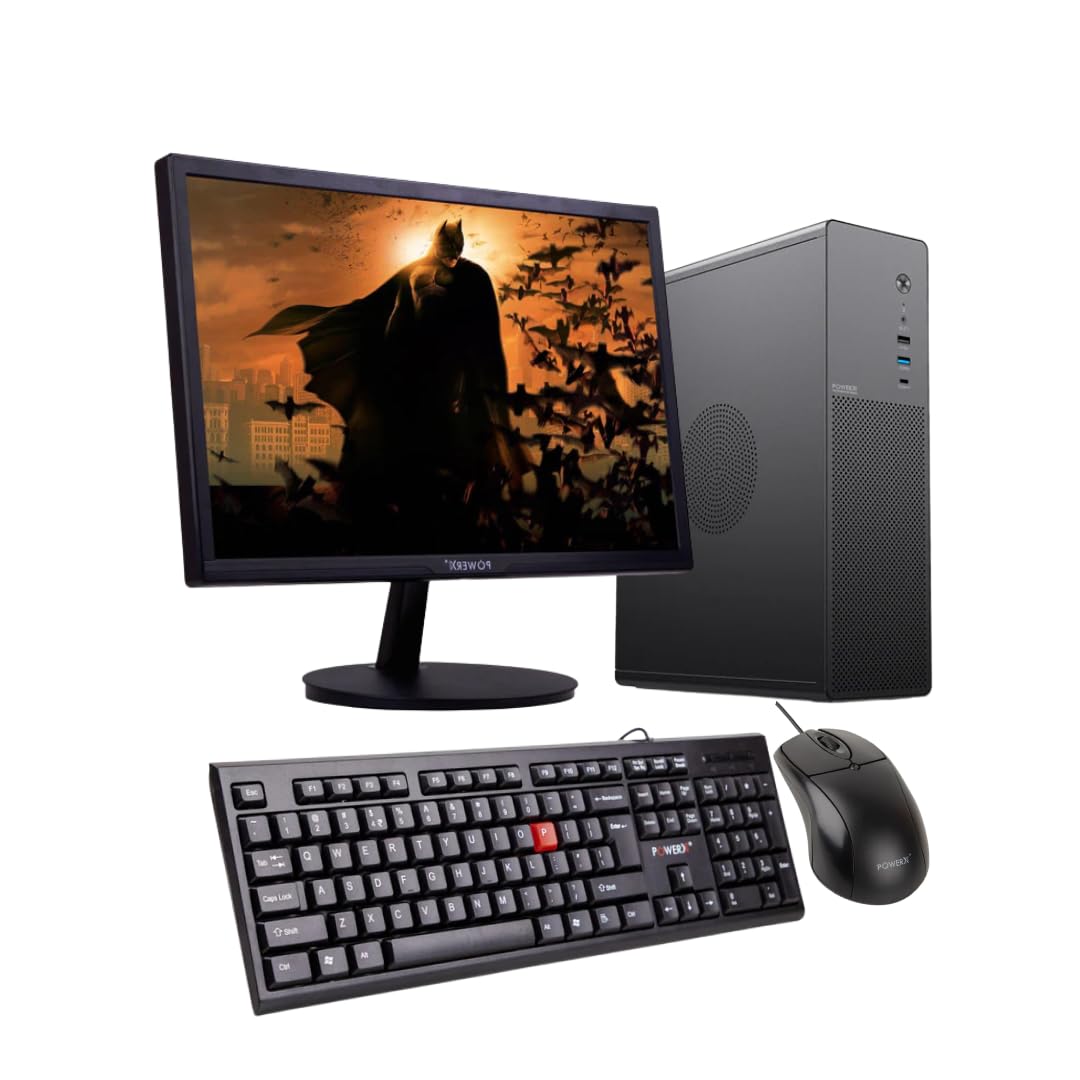 PowerX Slim SFF 9th Gen 19" AIO (Core i3 9th Gen| 8GB DDR4 RAM | 256GB SSD | 19" HD Monitor | KB & Mouse | HDMI | VGA | Ethernet | WiFi | USB 3.0 | Type C | Win11 & MSO) 1 Year Warranty