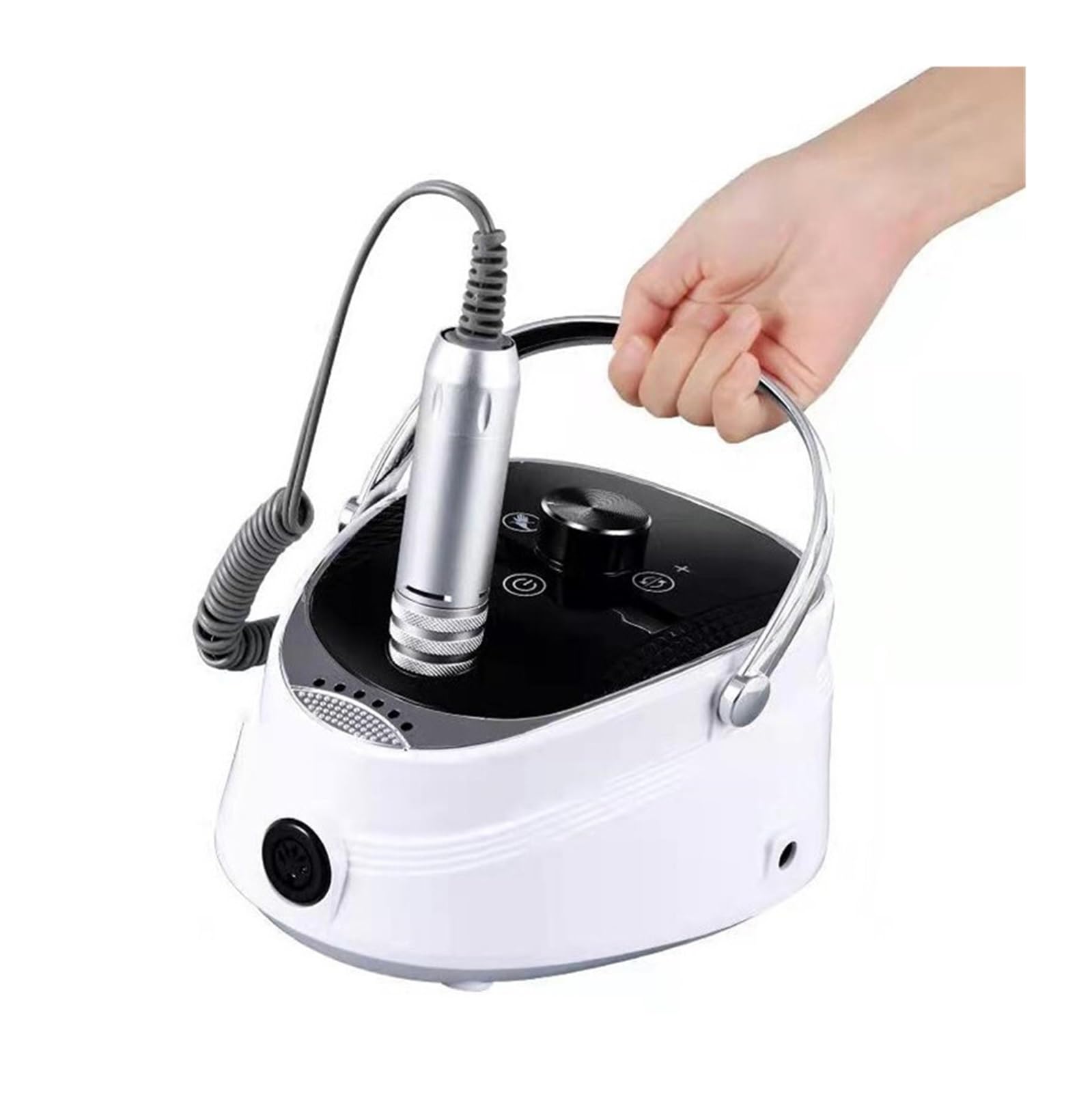 Akumulatorowa wiertarka do paznokci, żel 35000 RPM, przenośna frezarka Manicure ,Niskie wibracje(Pink)