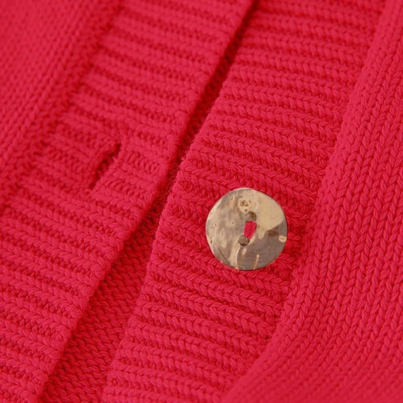 Girls Cardigan Sweater School Uniform Button Long Sleeve Knit Tops Kids Cropped Outerwear Casual Open Front Chunky3