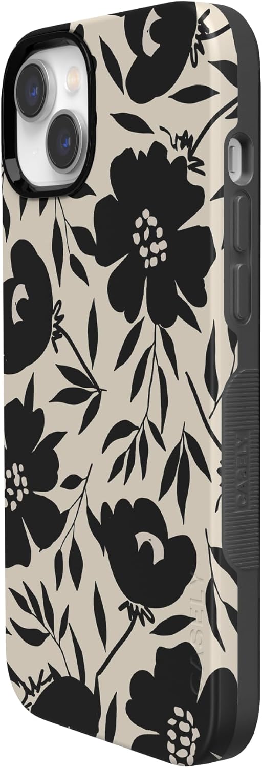 Casely iPhone 14 Case | Dark Fantasy | Contrast Floral | Bold Protective Design | Compatible with MagSafe