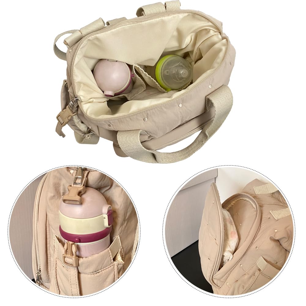 MOMIGO Puffer Diaper Bag Backpack - Bohemia Puffer Lightweight Mommy Bag Maternity Bag Multifunction Nappy Bag for Travel Outdoor