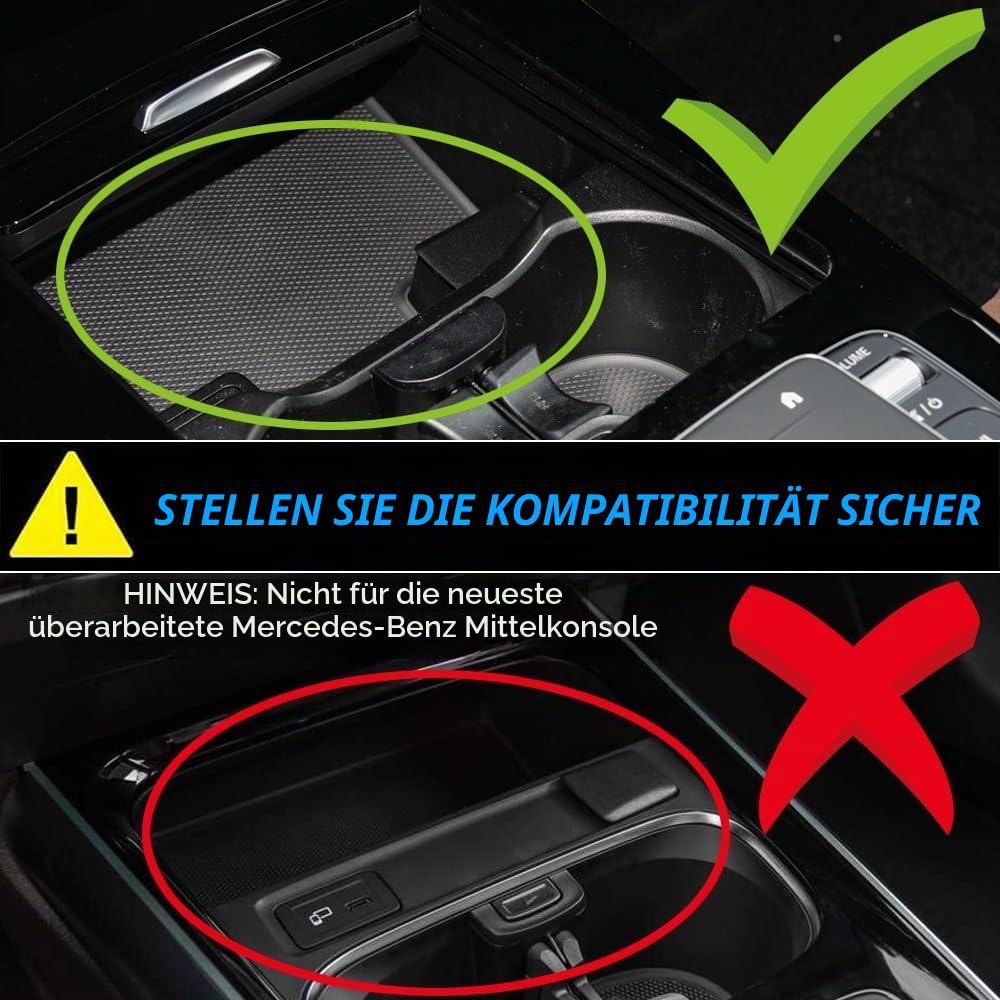 Kabelloses Ladegerät Auto für Mercedes-Benz A-Class GLA-Class AMG B-Class GLB-Class CLA-Class 2020-2023 15W Schnellladendes Handy-Ladegerät für Mercedes-Benz W177 H247 C118 W247 X247 Zubehör