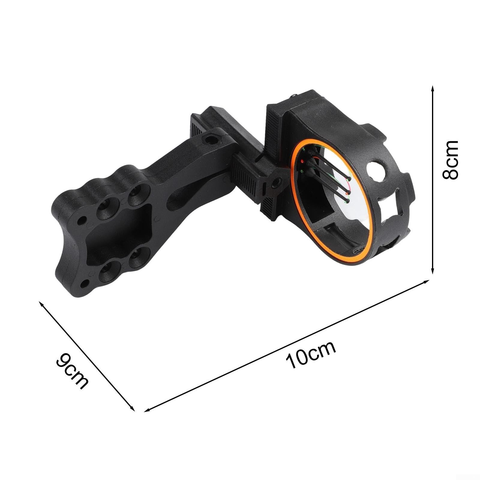 Viseur à 3 broches en fibre optique pour arcs composés et recourbés, ABS noir