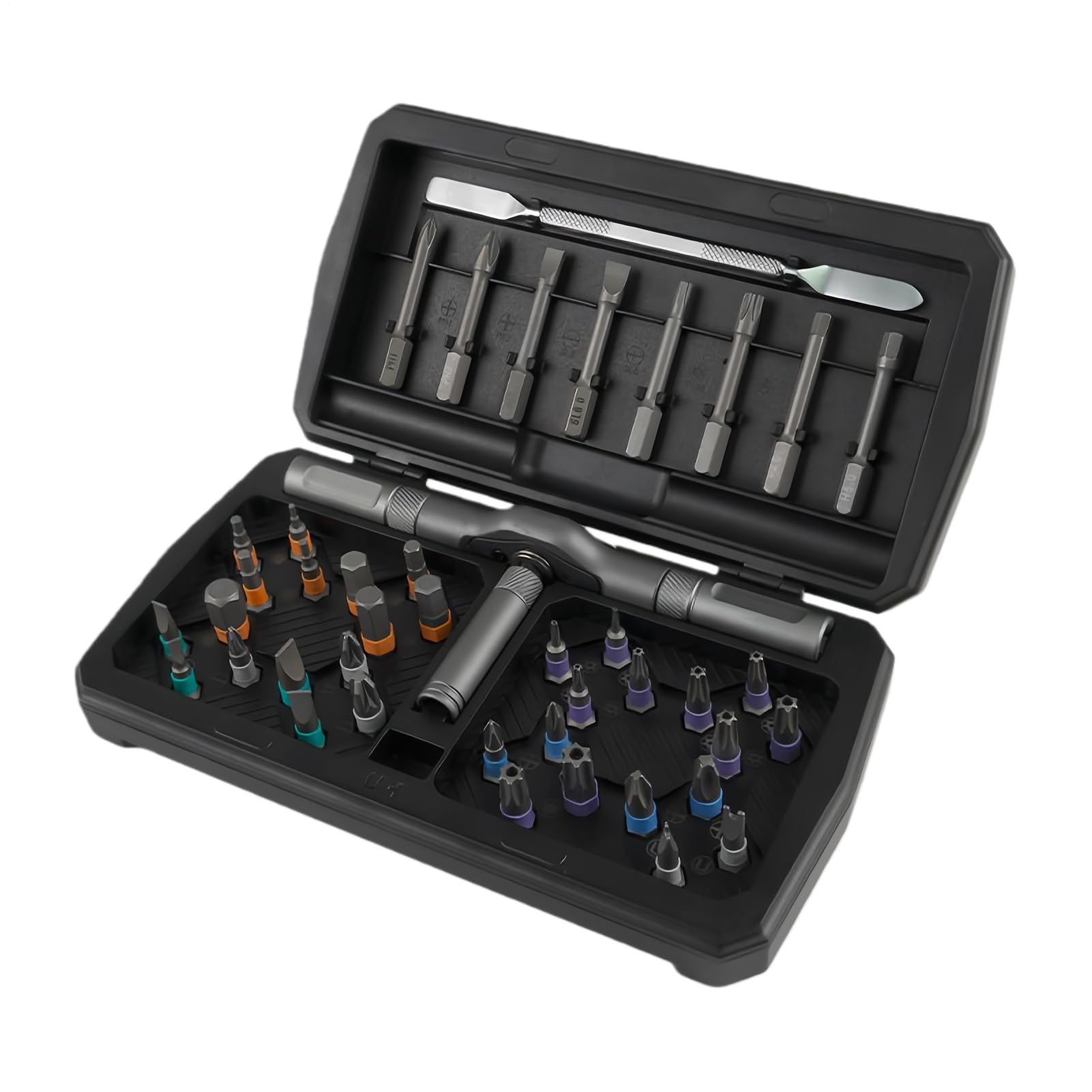 Juego De Destornilladores Magnéticos Herramienta Portátil Magnética 43 En 1 | Juego De Destornilladores De Trinquete Para Hogar Garaje Bicicleta Gafas De Sol Gafas