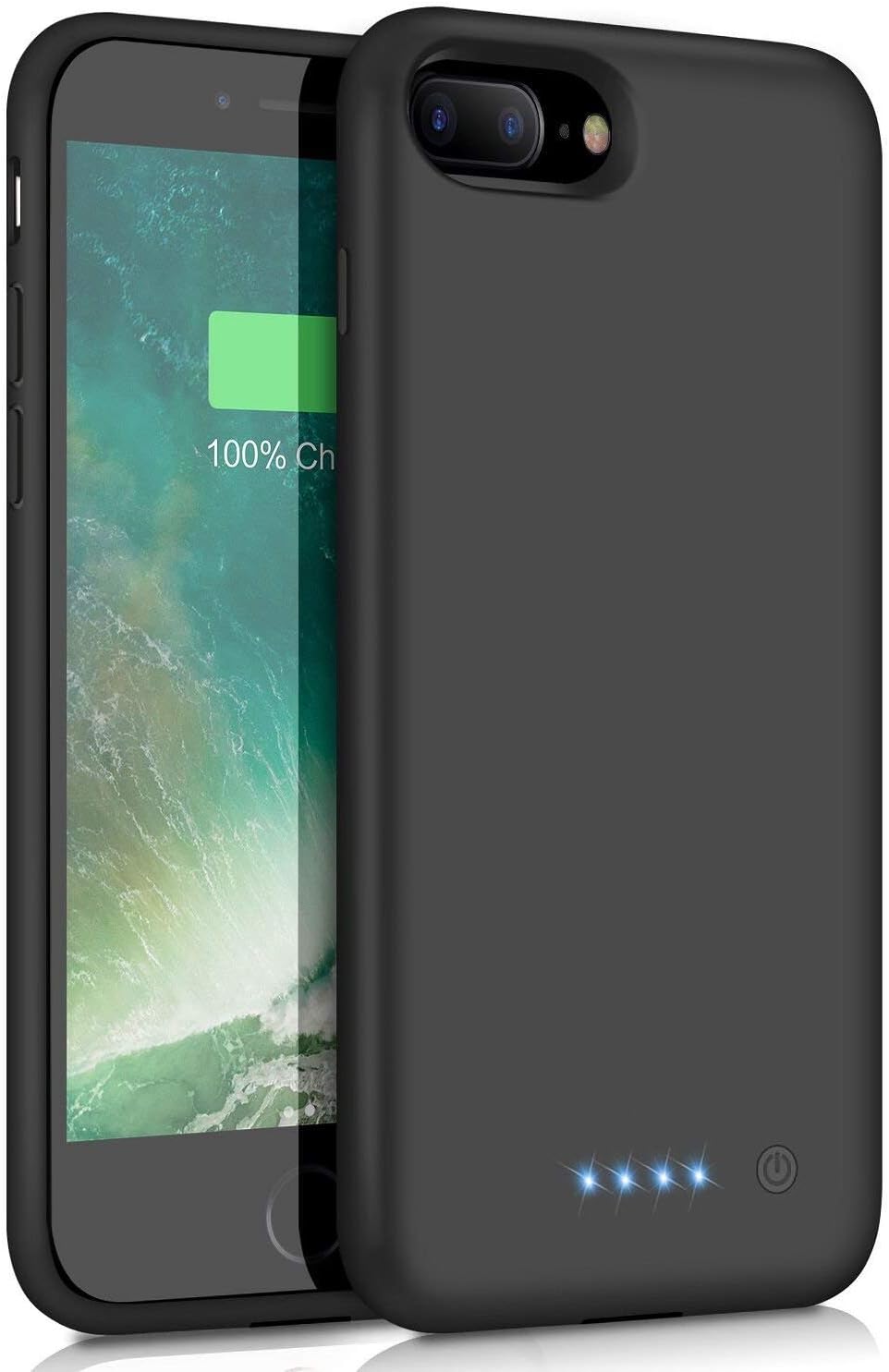 Battery Case for iPhone 6 Plus / 7 Plus / 8 Plus, 8500mAh Portable Battery Pack Rechargeable Protective Smart Battery Case for iPhone 6 Plus / 7 Plus / 8 Plus External 5.5 inch Charging Case - Black