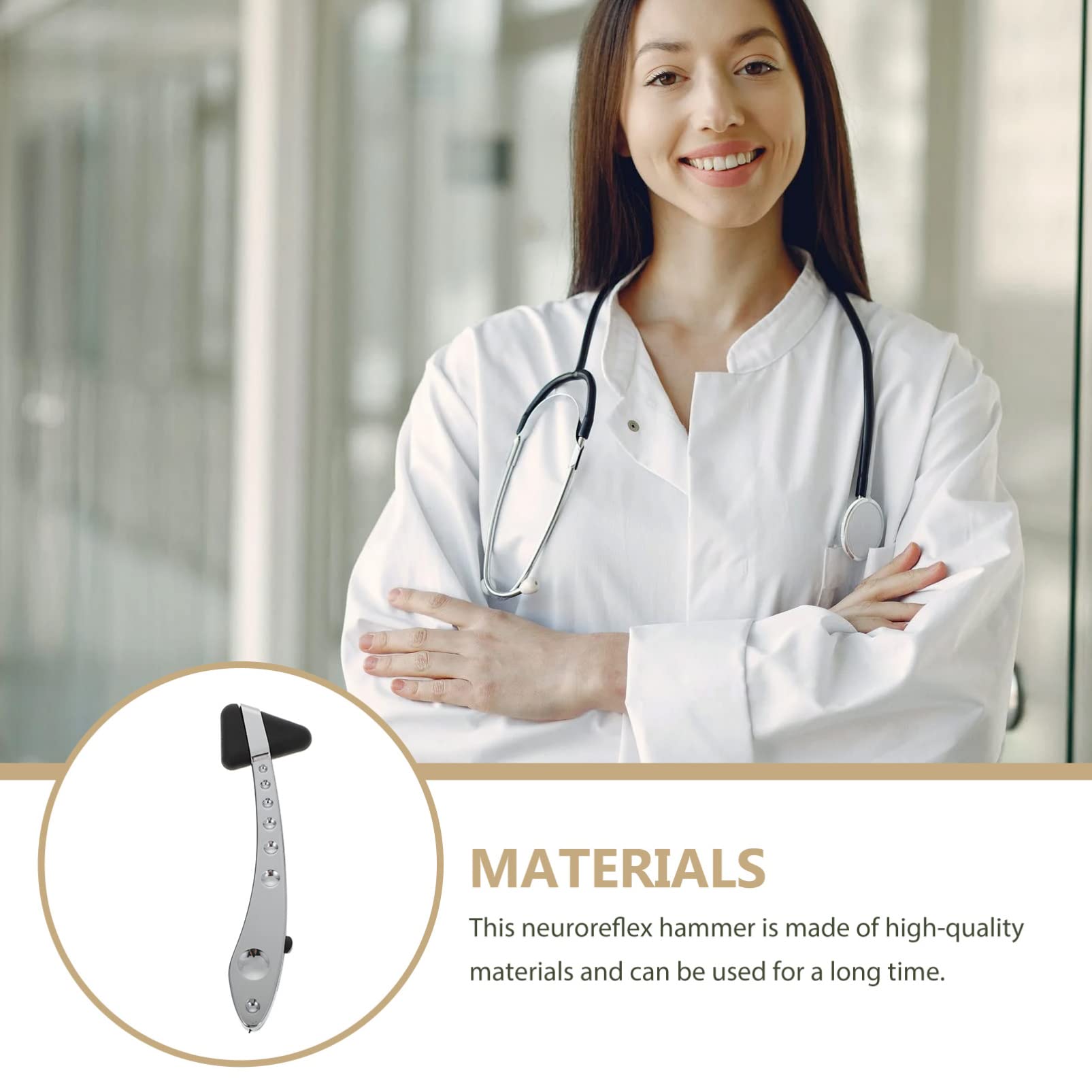 DOITOOL 1pezzi Martello Neurologico Multifunzione Con Toccante Strumento Per Test Neurologici Design Ergonomico e Resistente Vari Colori Disponibili Per Uso Professionale e Domestico