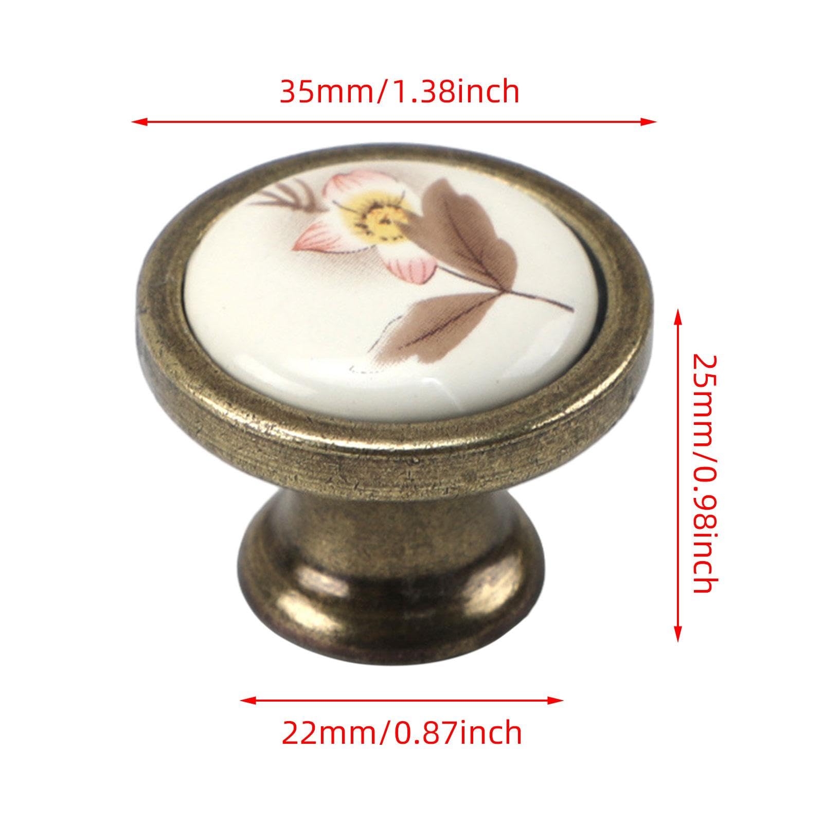 ALWORG Decorative Cabinet Knobs - Antique Cabinet Knobs - Pulls For Cabinets And Drawers 6 Pack: Vintage Dresser Knobs For Kitchen, Bedroom And Farmhouse