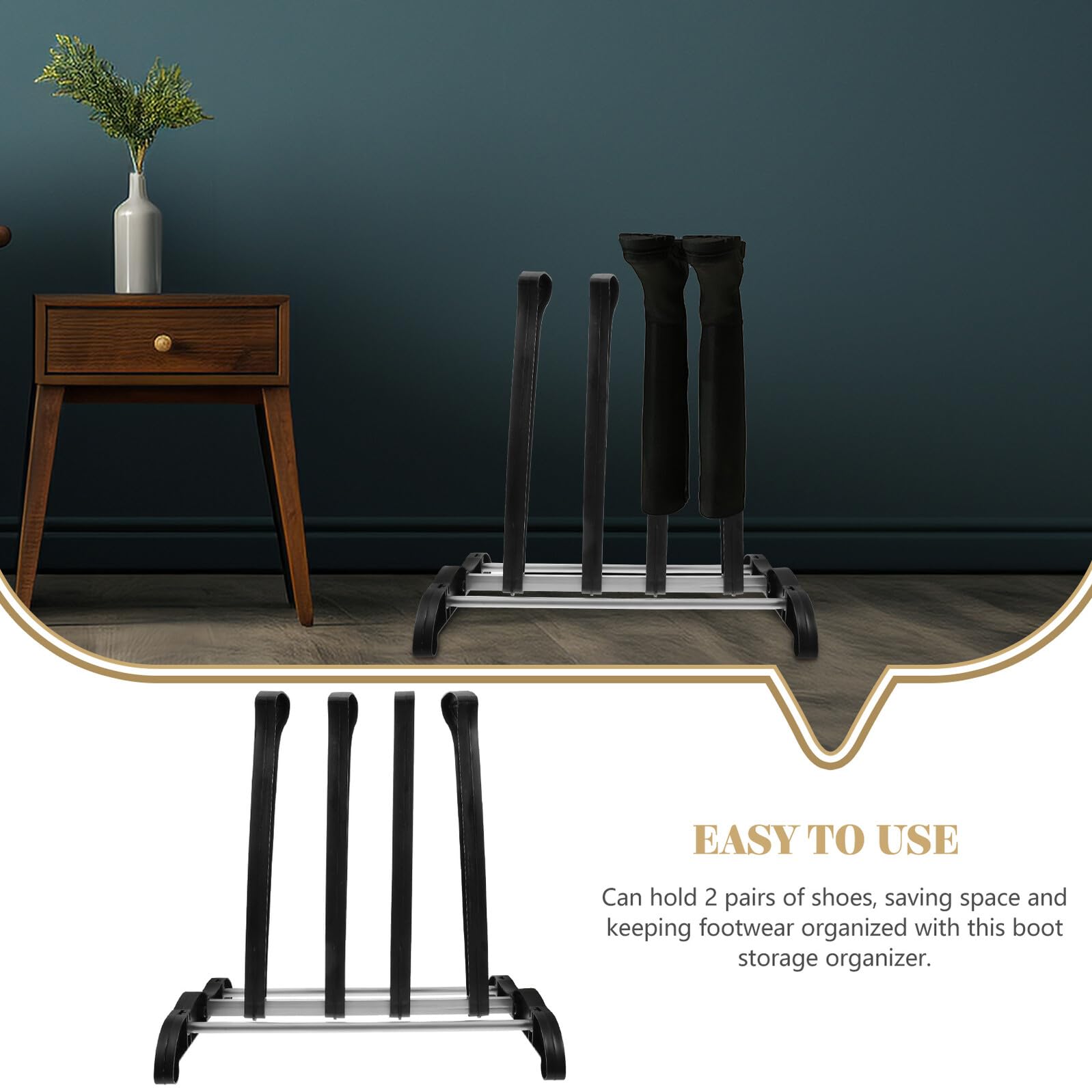 2 soportes de plástico para botas de entrada, perfectos para uso diario, diseño de ahorro de espacio, ideal para botas altas