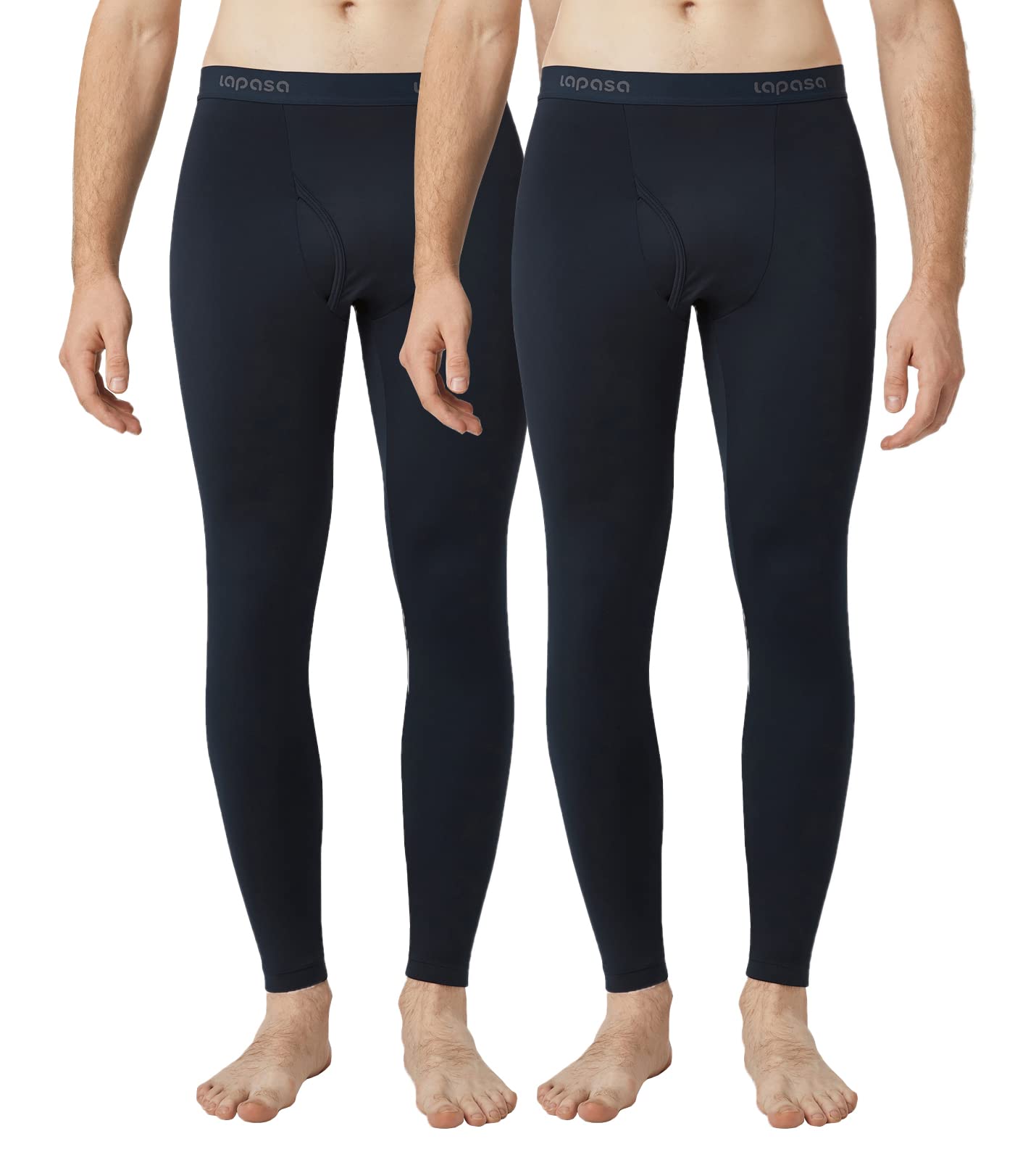 LAPASA Pacco da 2 o 1 Calzamaglie Termica Uomo Fodera in Pile Medio/Pesante Pantaloni Termici Sportivi Strato Base Biancheria Intima Leggings Caldi M10/M25/M56