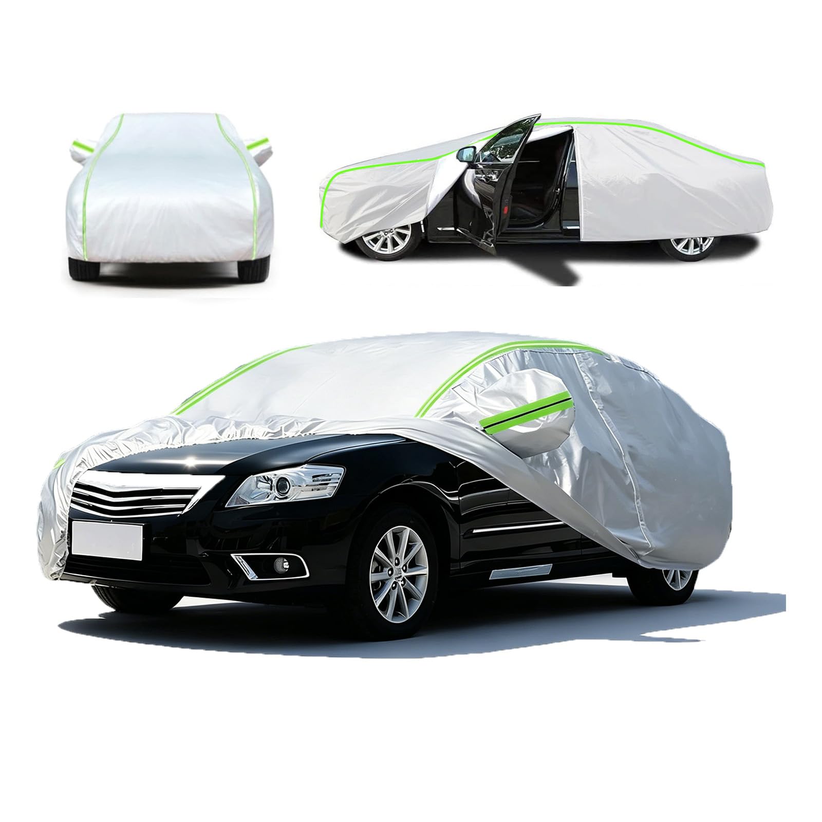 Funda Coche Exterior Impermeable para Volkswagen Caddy– Cubierta Completa con Protección UV,Cremallera Lateral del Conductor,Tiras Reflectantes y Correas Antiviento