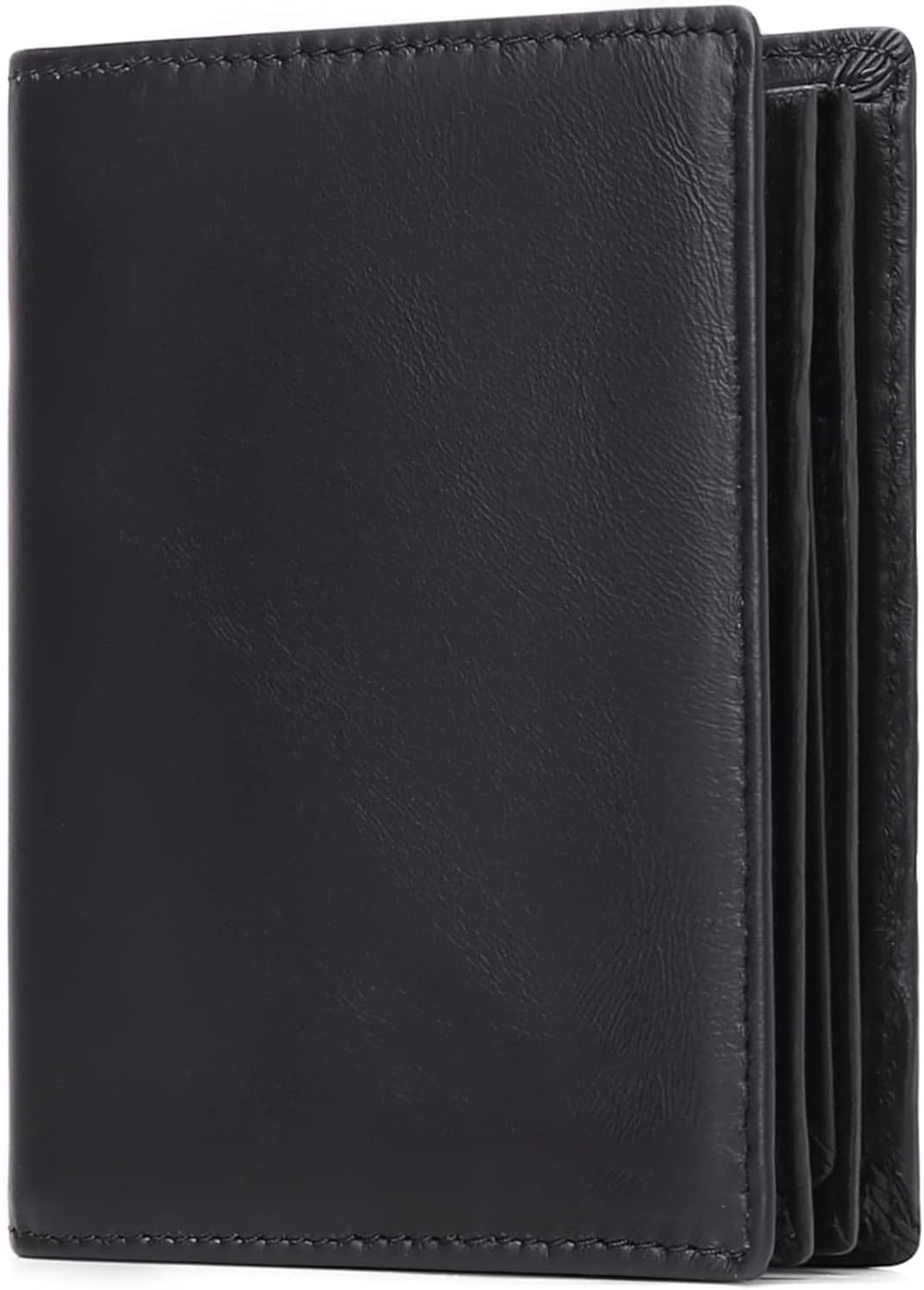 Genuine Leather Wallet for Men Large Capacity RFID Blocking Bifold Design with 16 Card Slots Organized Layout Ideal for Work and Travel Use, Black01, Minimalist
