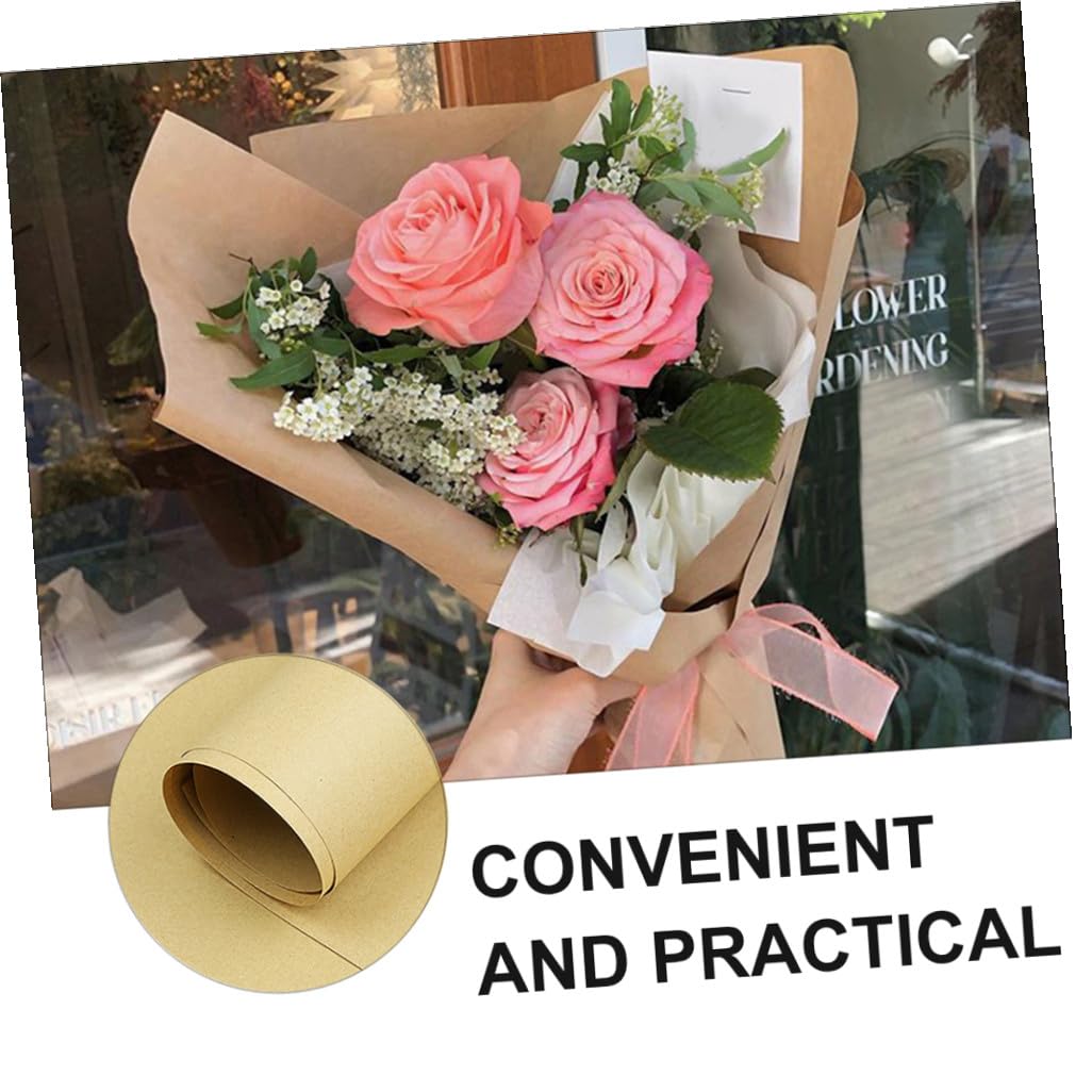 COLLBATH 40 Blatt Geschenkpapier Kraftpapier Blumenverpackungspapier Für Blumensträuße Und Partygeschenke