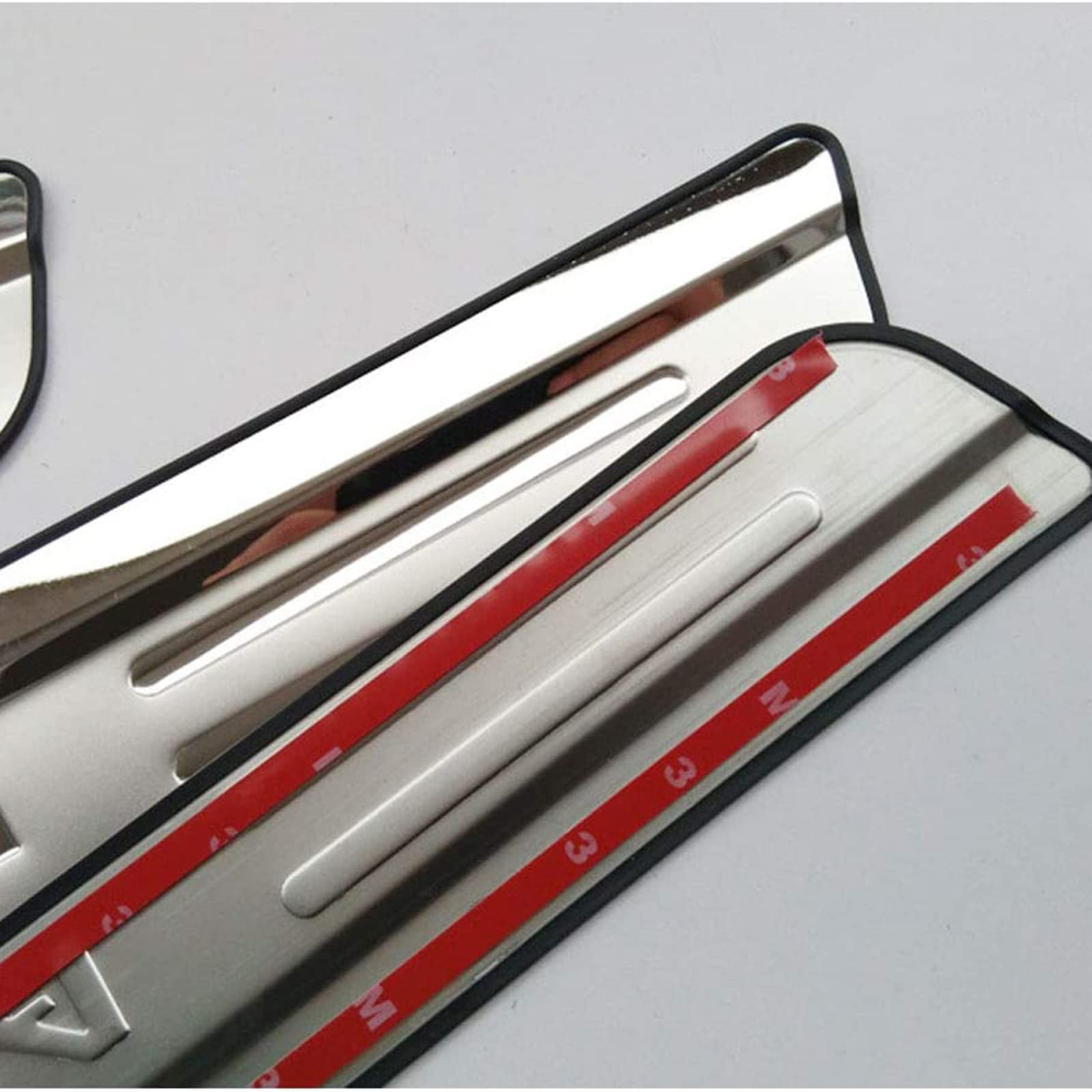EAGLEG 4 Pezzi Acciaio Inox Battitacco per Auto Sticker, per Suz-uki Vitara 2015-2020, Esterno Battitacco Protezione Plates Anti-Graffio Scuff Adesivi Decorativi Accessori,Black