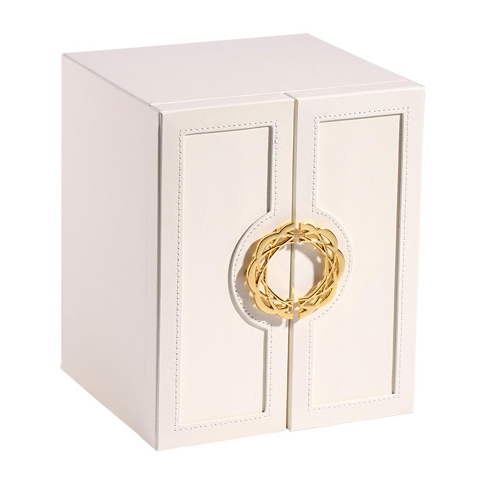 Elegante soporte para joyas con terciopelo para accesorios interiores, caja de gran capacidad para anillos, aretes, collares, relojes, organizador de joyas