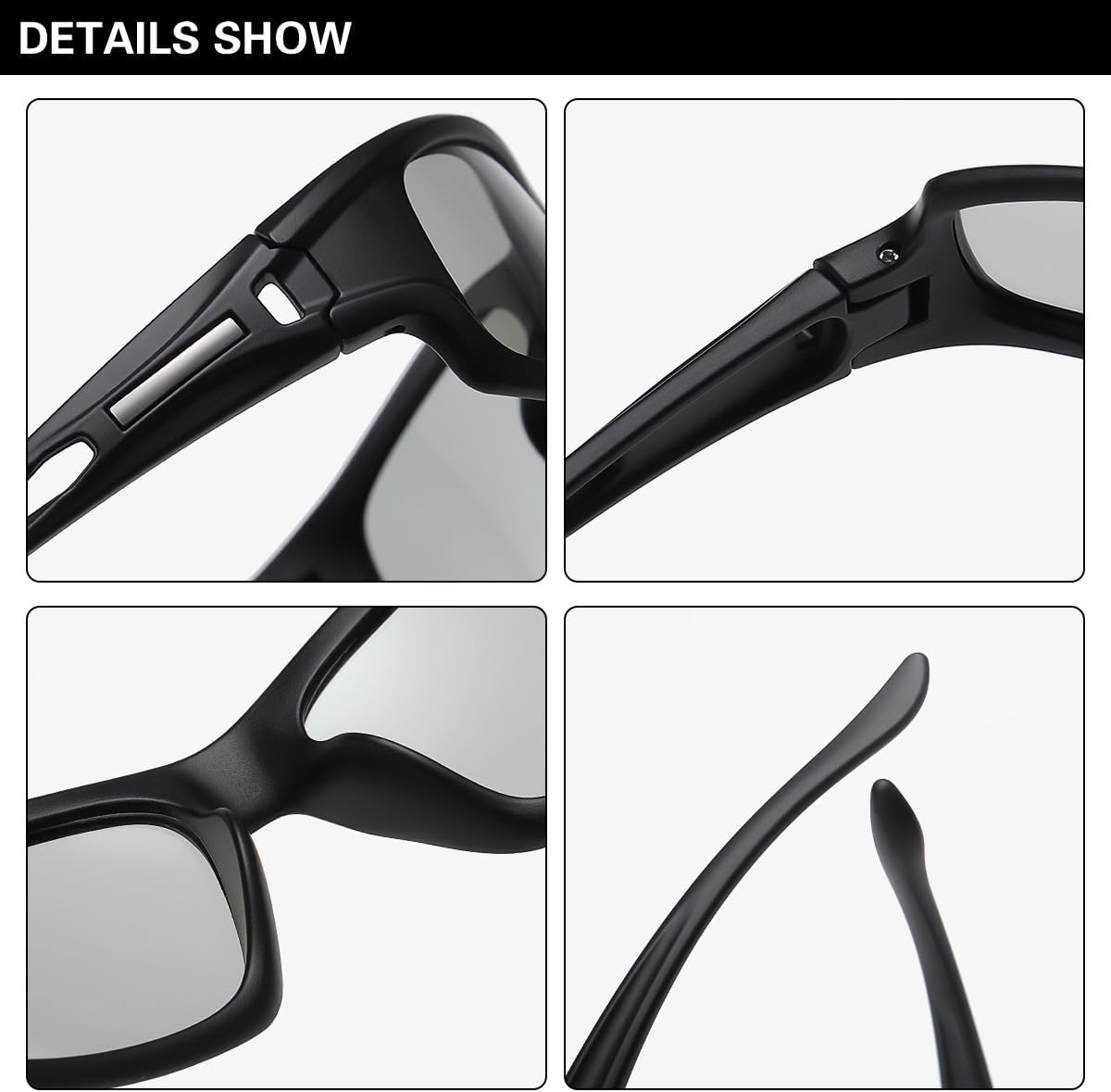 YIMI Polarized Photochromic Driving z87 Sunglasses For Men Women Day and Night safety glasses - Image 4