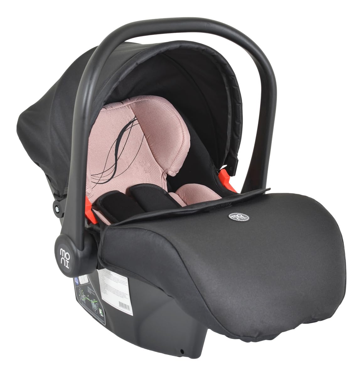 Moni Babyschale i-Size Multi (40-87cm) Gruppe 0+ Fußabdeckung Kopfstütze Gurt, Farben:rosa