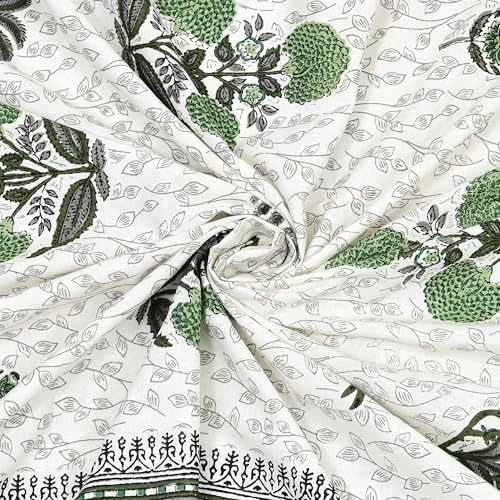 Image of BLOCKS OF INDIA 200TC Diwan Set Cotton 8 Piece | Deewan Printed Bedsheet Sets For Living Room Hall (Set of 8 Piece, 1-Bed Sheet | 2-Bolster Cover | 5-Cushion Cover (Color 25),Multicolour