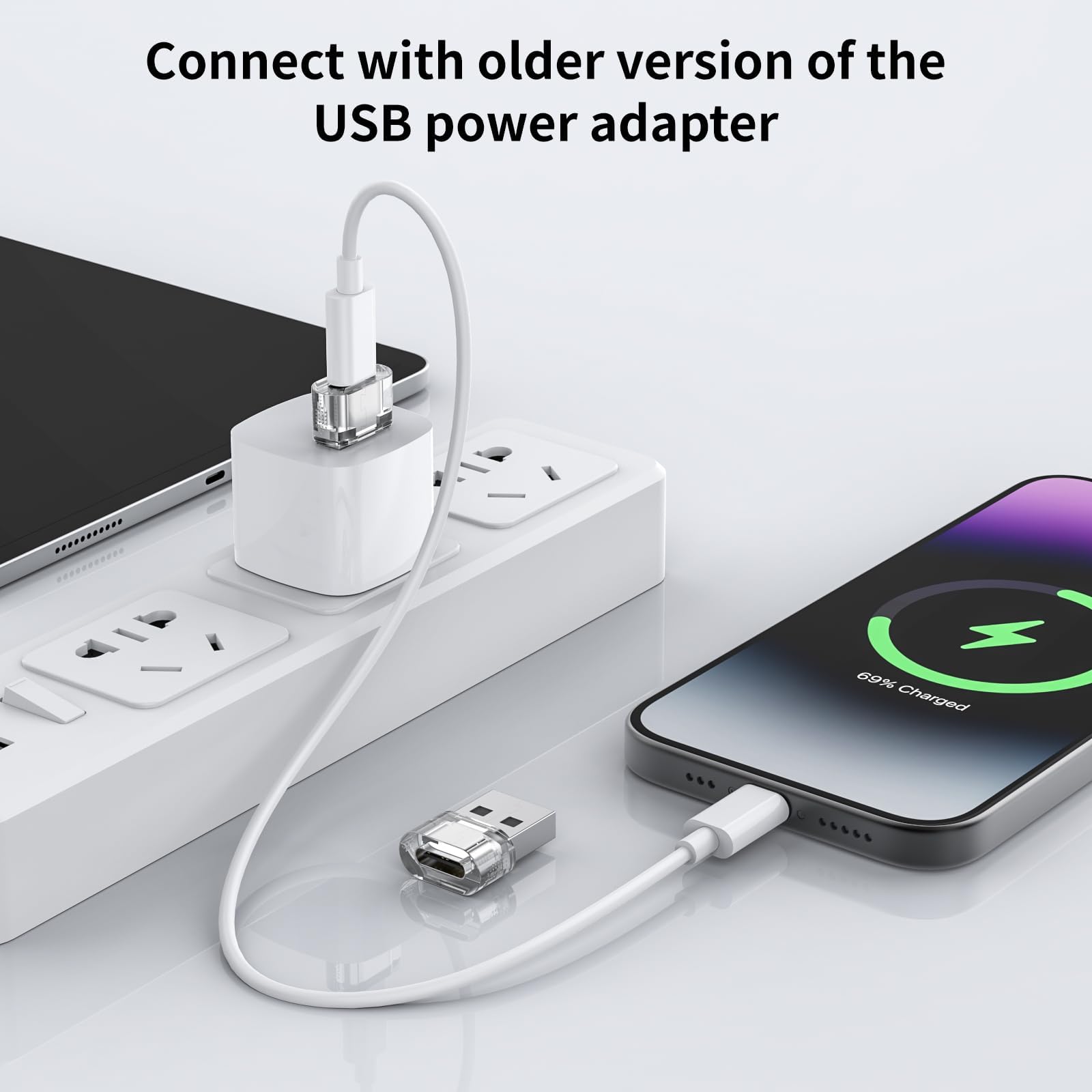 USB C auf USB A Adapter, 12er-Pack, USB A auf C Adapter Lade- und Datenkonverter kompatibel mit Apple Watch/Ultra iWatch/iPhone 16/15 Pro Max Plus/Airpods/iPad 9 10 Air 5 Mini 6/Auto/Galaxy