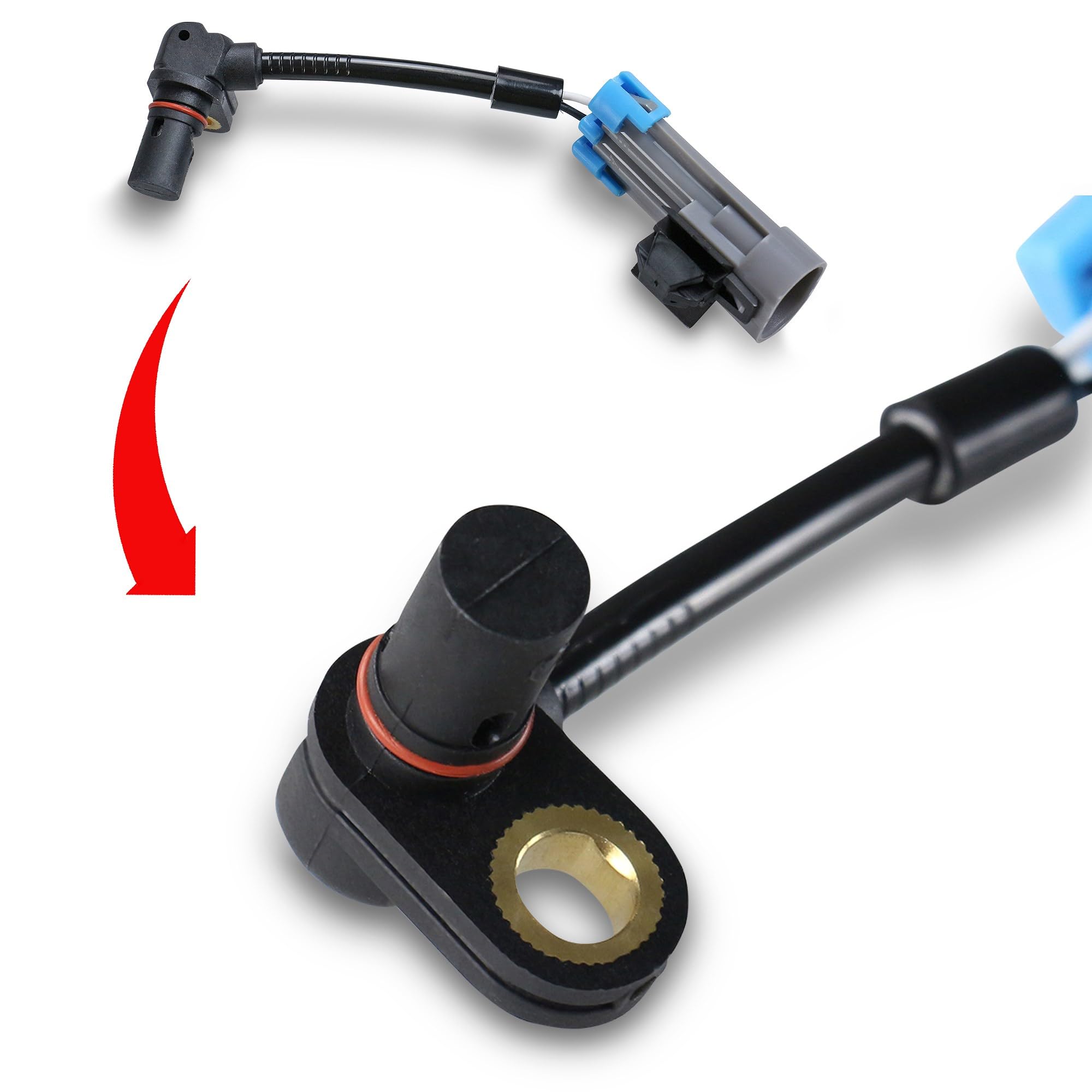 ATEC Germany 2x sensore ABS attivo anteriore, lunghezza 60 mm Compatibile con CHEVROLET CAPTIVA SPORT,CAPTIVA (C100, C140), CAPTIVA Van (C100), OPEL ANTARA A (L07)